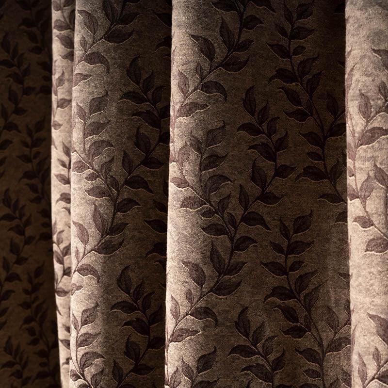 Buy Noor Jacquard Single Curtain (Brown) Curtains from Vaaree