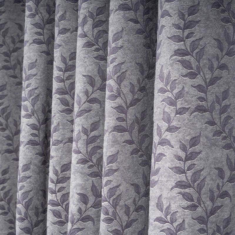 Curtains - Noor Jacquard Single Curtain (Charcoal)