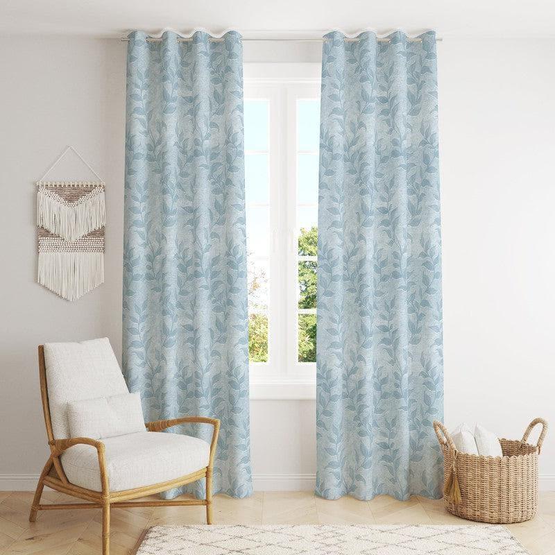 Curtains - Noor Jacquard Single Curtain (Turquoise)