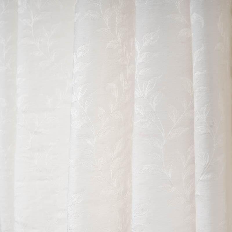 Buy Noor Jacquard Single Curtain (White) Curtains from Vaaree