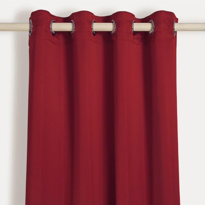 Curtains - Rubeena Solid Curtain - Maroon