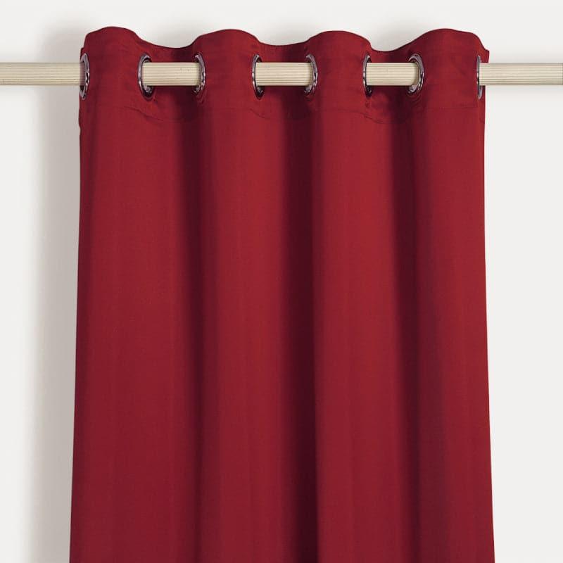 Buy Rubeena Solid Curtain - Maroon Curtains from Vaaree