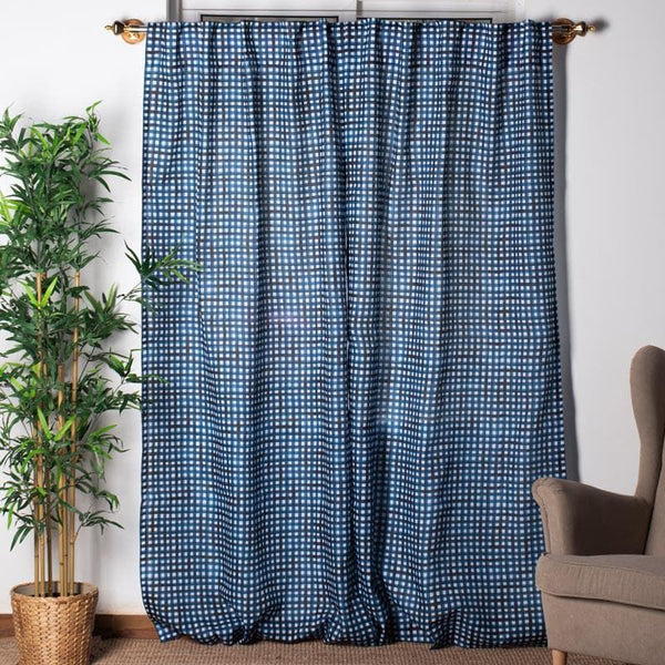 Curtains - Shibori checks Curtain