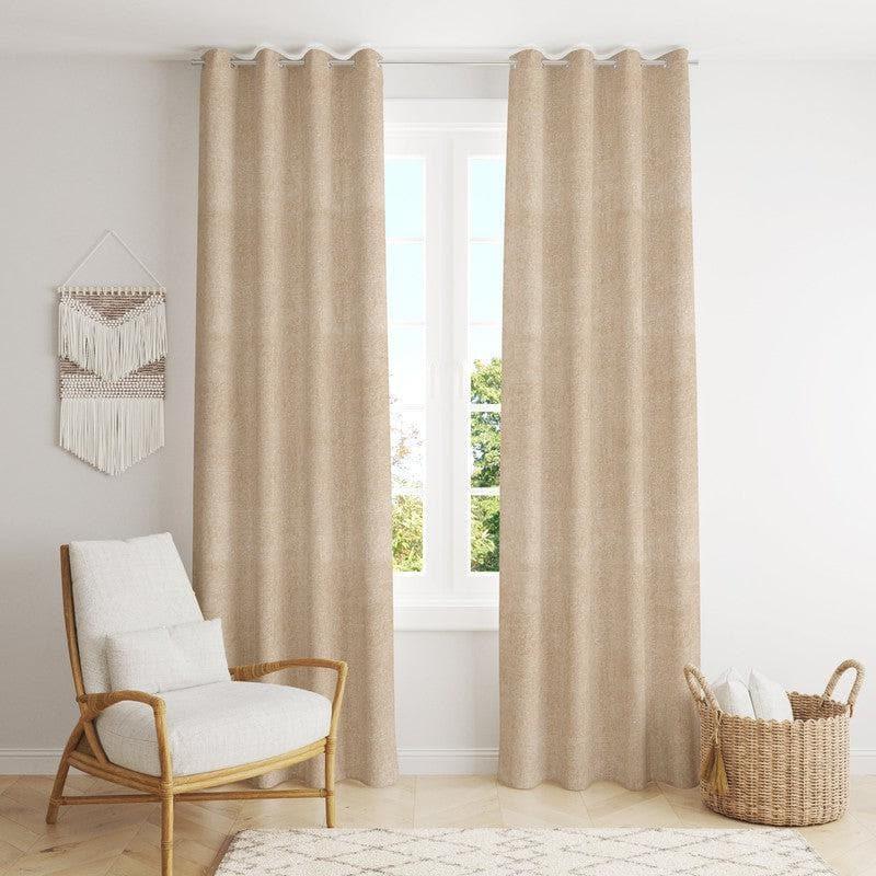 Buy Zephyr Jacquard Single Curtain (Beige) Curtains from Vaaree