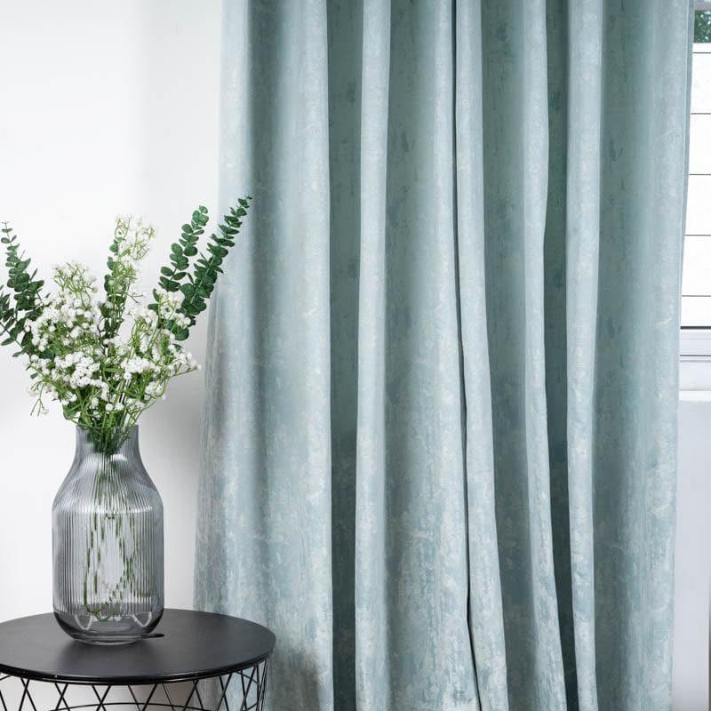 Curtains - Zephyr Jacquard Single Curtain (Sea Green)