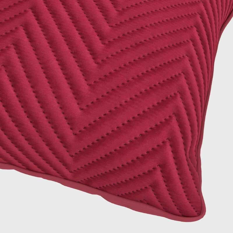 Cushion Cover Sets - Chevron Cushion Cover (Maroon) - Set Of Five