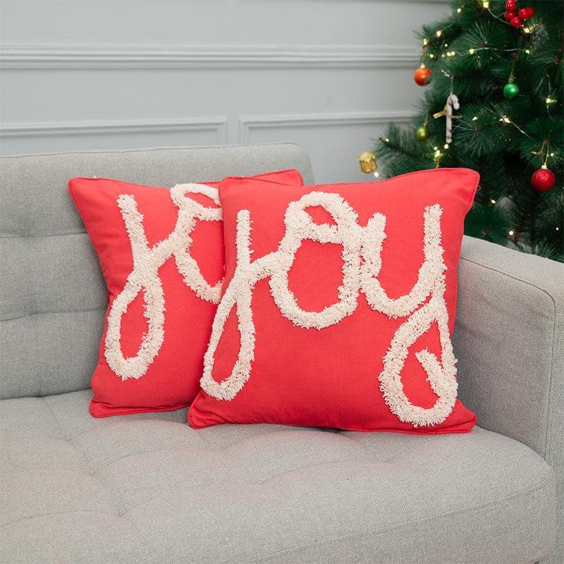 Cushion Cover Sets - Christmas Joy Cushion Cover - Set Of Two
