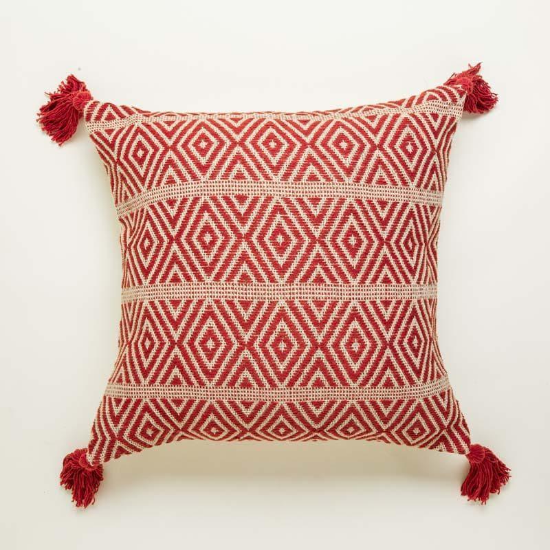Buy Cushion Cover Sets - Crimson Carved Cushion Cover - Set Of Two at Vaaree online