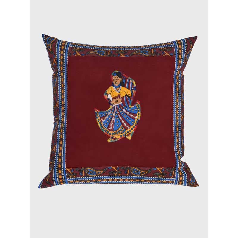 Cushion Cover Sets - Dholida Cushion Cover (Maroon) - Set Of Five