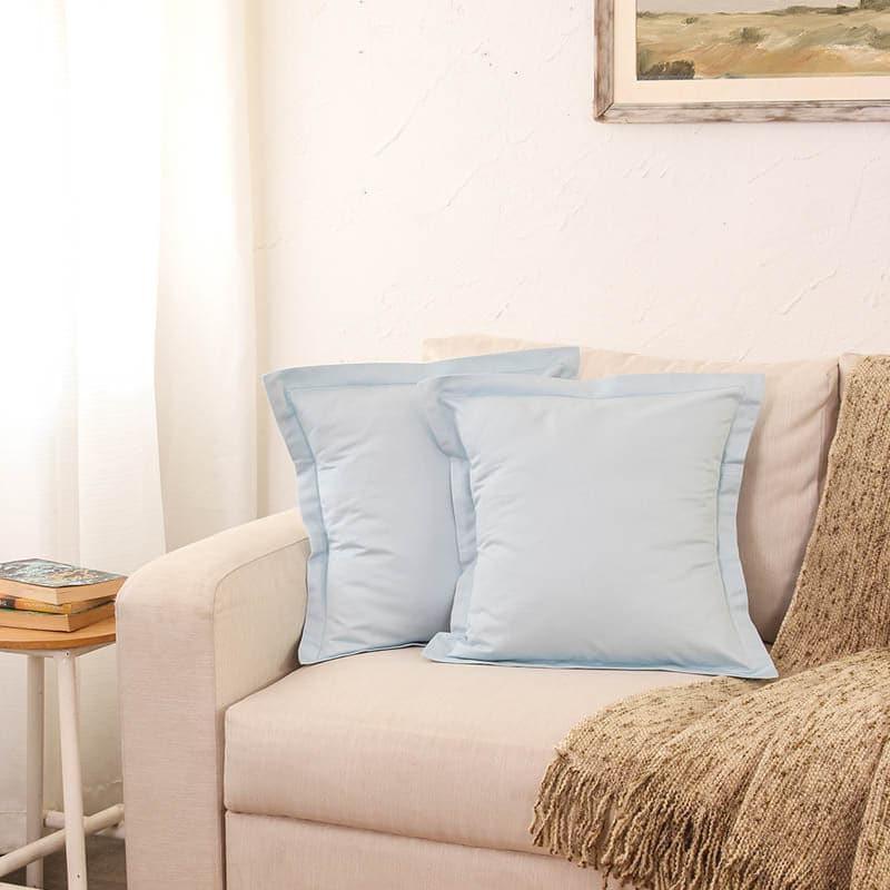 Buy Cushion Cover Sets - Dreamy Delight Cushion Cover (Blue) - Set of Two at Vaaree online