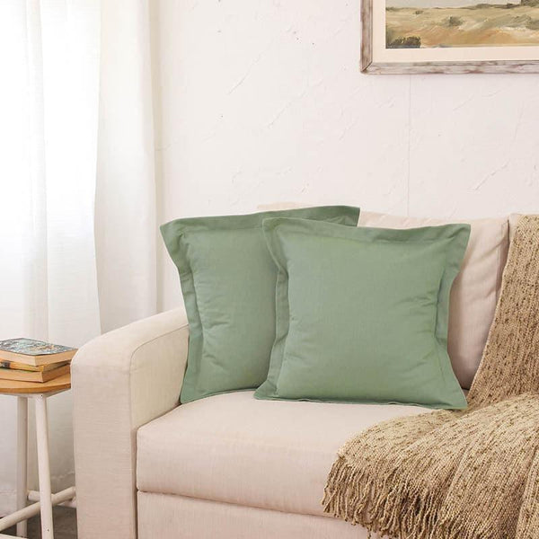 Buy Cushion Cover Sets - Dreamy Delight Cushion Cover (Green) - Set of Two at Vaaree online