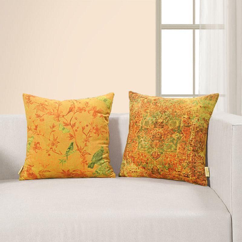 Buy Earthy Bloom Cushion Cover - Set Of Two Cushion Cover Sets from Vaaree