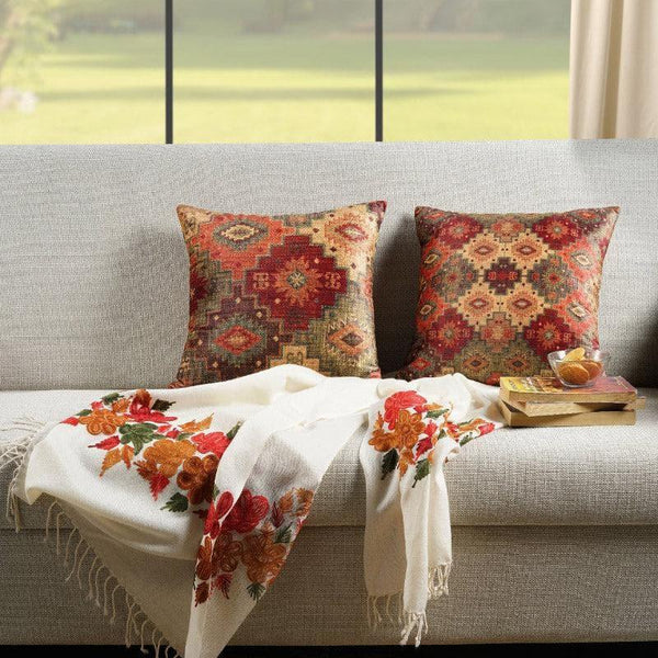 Buy Cushion Cover Sets - Ethnic Serenade Cushion Cover - Set Of Two at Vaaree online