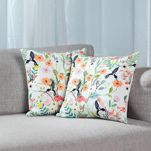Cushion Cover Sets - Floral Bunch Cushion Cover - Set Of Two