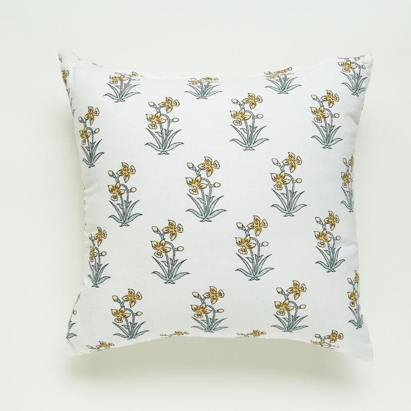 Buy Gulmohar Bagh Cushion Cover (Yellow) - Set Of Five Cushion Cover Sets from Vaaree