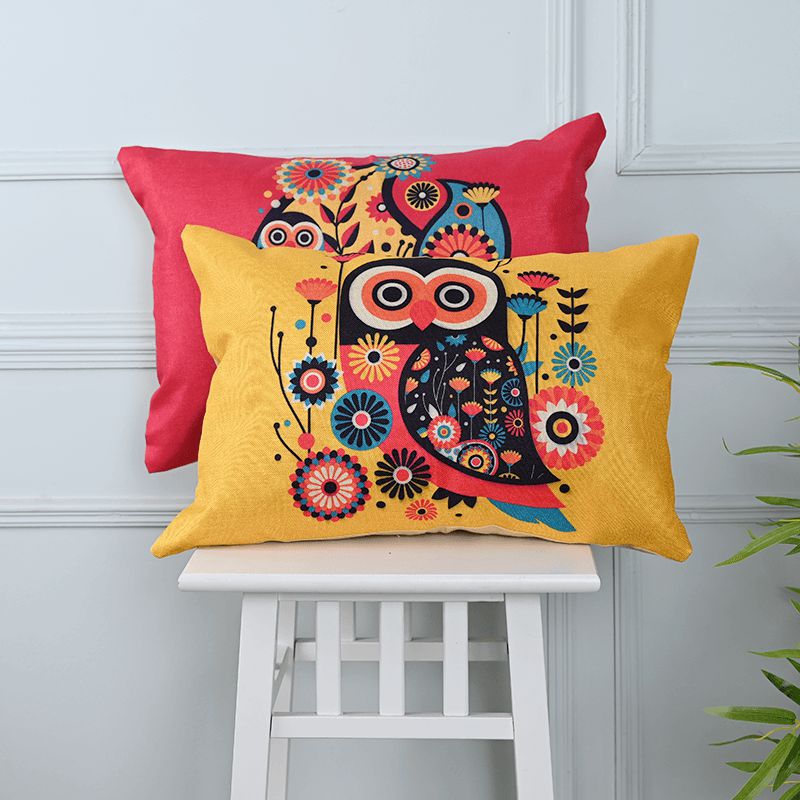 Buy Hoots & Paisley Palooza Cushion Cover - Set Of Two Cushion Cover Sets from Vaaree