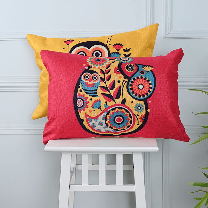 Buy Hoots & Paisley Palooza Cushion Cover - Set Of Two Cushion Cover Sets from Vaaree