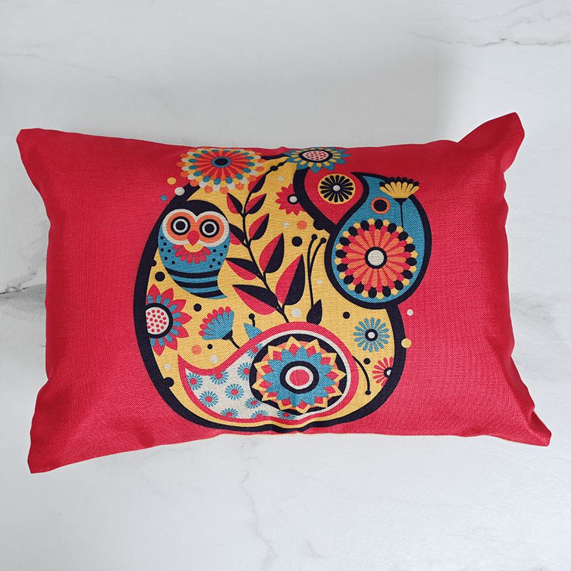 Buy Hoots & Paisley Palooza Cushion Cover - Set Of Two Cushion Cover Sets from Vaaree