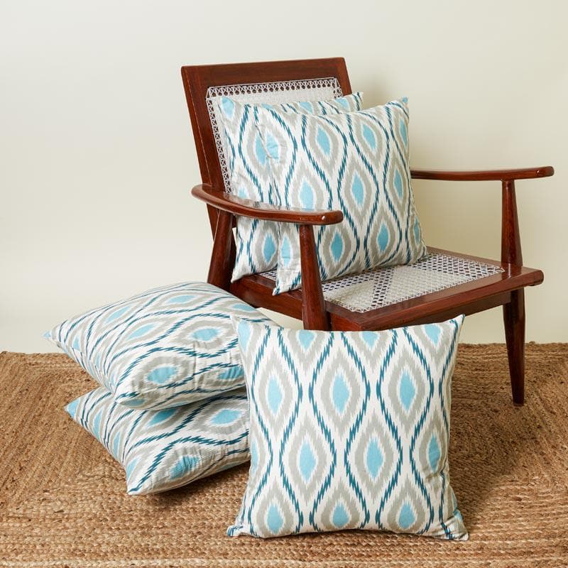 Buy Ikat Rhombi Cushion Cover - Set Of Five Cushion Cover Sets from Vaaree