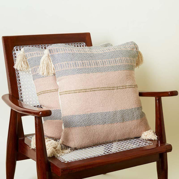 Buy Cushion Cover Sets - Infinity Stripe Cushion Cover - Set Of Two at Vaaree online