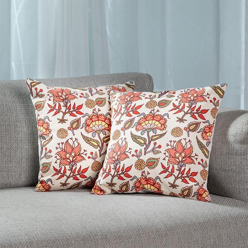 Cushion Cover Sets - Iranya Floral Cushion Cover - Set Of Two