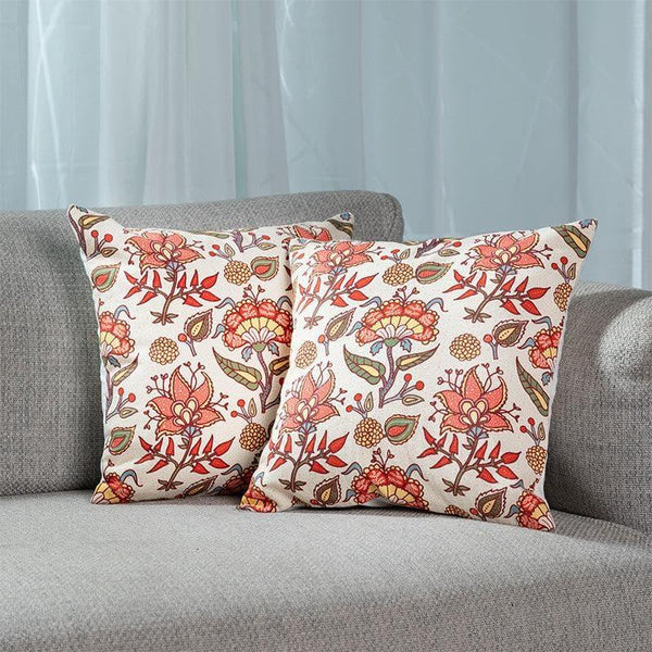Cushion Cover Sets - Iranya Floral Cushion Cover - Set Of Two