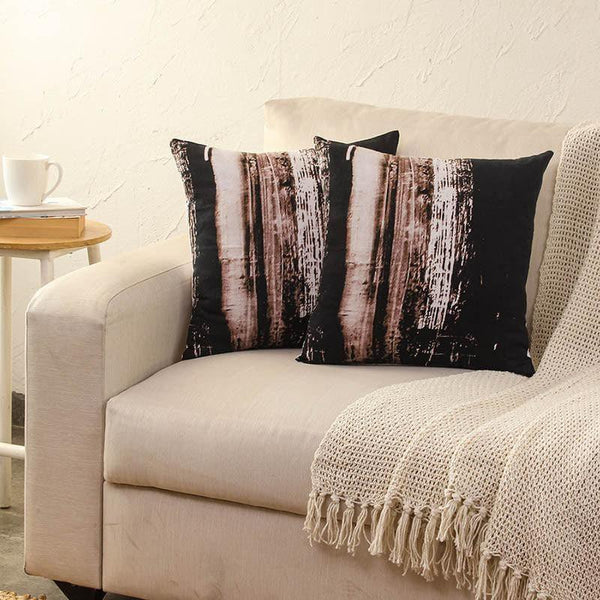 Cushion Cover Sets - Nevar Cushion Cover - Grey - Set Of Two