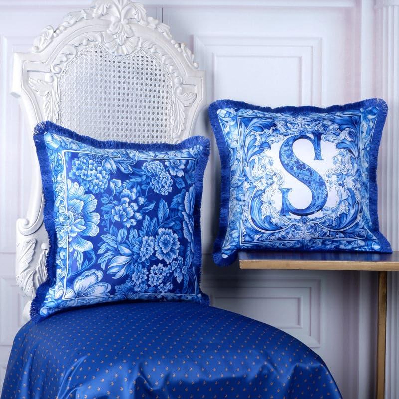 Buy Letter Gardenia Cushion Cover - Set Of Two Cushion Cover Sets from Vaaree