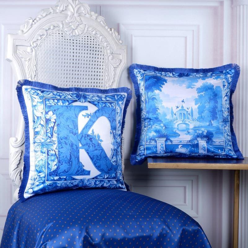 Cushion Cover Sets - Letter Royal Yard Cushion Cover - Set Of Two