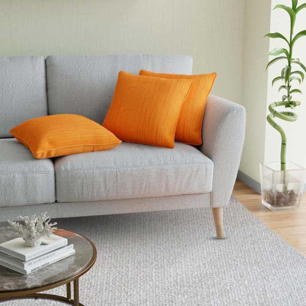 Buy Cushion Cover Sets - Lissom Cushion Cover (Orange) - Set Of Five at Vaaree online