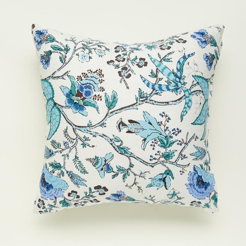 Buy Lushlie Blooms Cushion Cover (Blue) - Set Of Two Cushion Cover Sets from Vaaree