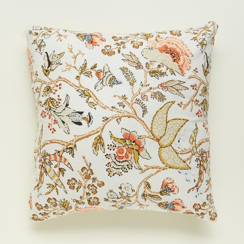 Buy Lushlie Blooms Cushion Cover (Orange) - Set Of Five Cushion Cover Sets from Vaaree