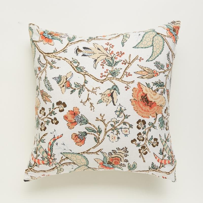 Buy Lushlie Blooms Cushion Cover (Orange) - Set Of Two Cushion Cover Sets from Vaaree