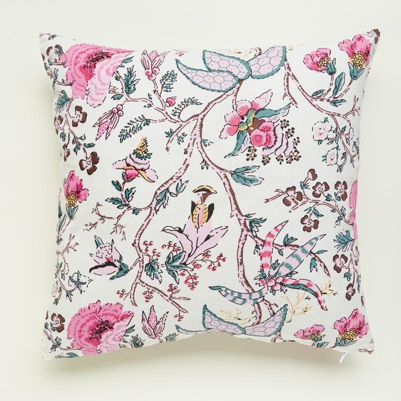 Buy Lushlie Blooms Cushion Cover (Pink) - Set Of Five Cushion Cover Sets from Vaaree