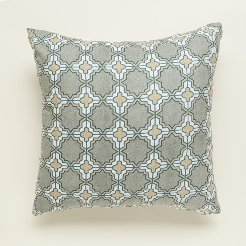 Buy Marrakesh Tile Cushion Cover (Grey) - Set Of Five Cushion Cover Sets from Vaaree