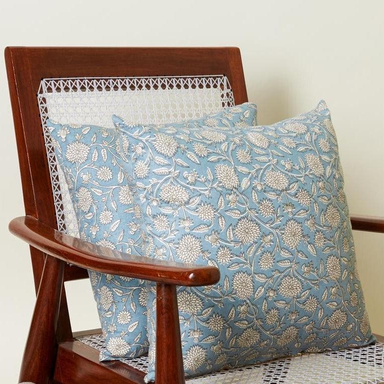 Buy Merriana Cushion Cover (Blue) - Set Of Two Cushion Cover Sets from Vaaree