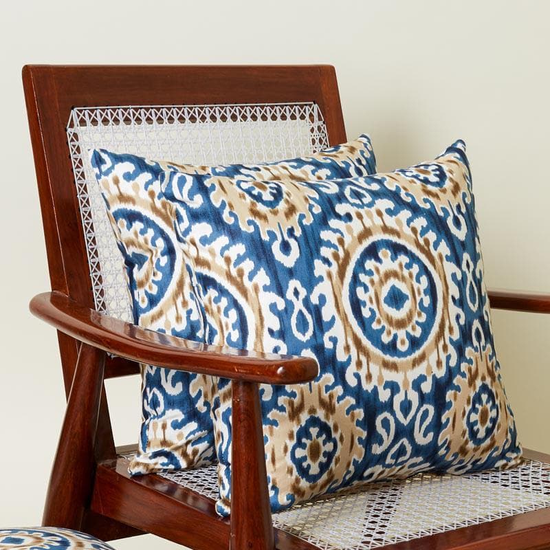 Buy Mriksha Cushion Cover (Blue) - Set Of Two Cushion Cover Sets from Vaaree