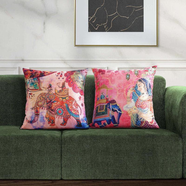 Cushion Cover Sets - Mughal Mystique Cushion Cover - Set Of Two