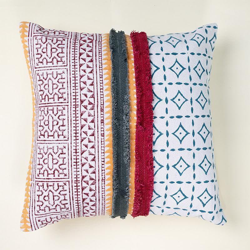 Buy Multicolor Fringed Cushion Cover - Set Of Two Cushion Cover Sets from Vaaree