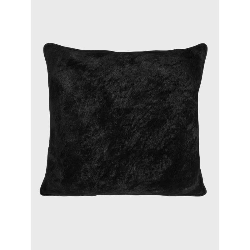 Cushion Cover Sets - Nestle Furry Cushion Cover (Black) - Set Of Five