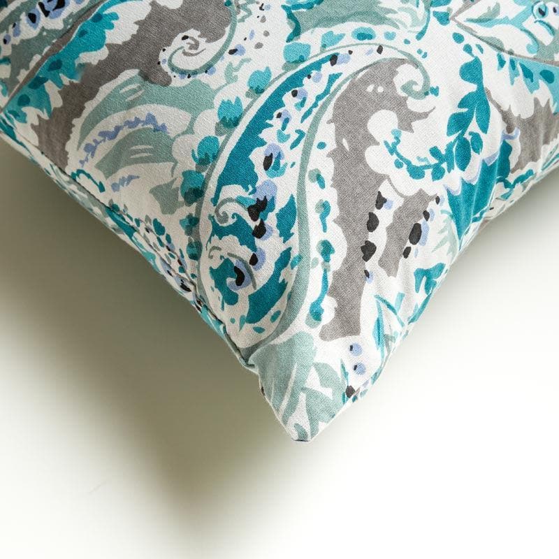 Buy Paisley Rush Cushion Cover (Blue) - Set Of Five Cushion Cover Sets from Vaaree