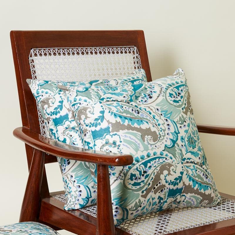 Cushion Cover Sets - Paisley Rush Cushion Cover (Blue) - Set Of Two