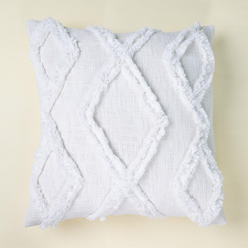 Buy Pristine White Tufted Cushion Cover - Set Of Two Cushion Cover Sets from Vaaree