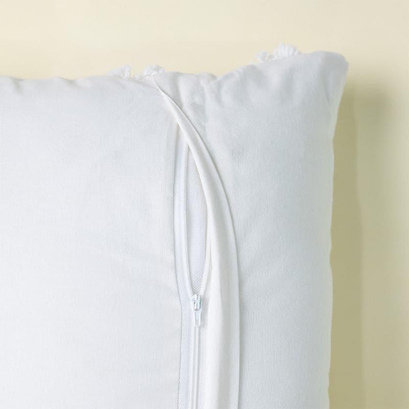 Buy Pristine White Tufted Cushion Cover - Set Of Two Cushion Cover Sets from Vaaree