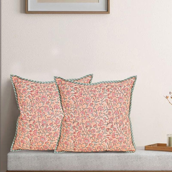 Cushion Cover Sets - Raya Floral Cushion Cover - Set Of Two