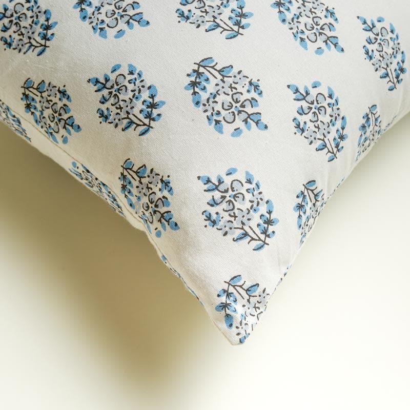 Buy Sanganeri Charm Cushion Cover (Blue) - Set Of Five Cushion Cover Sets from Vaaree