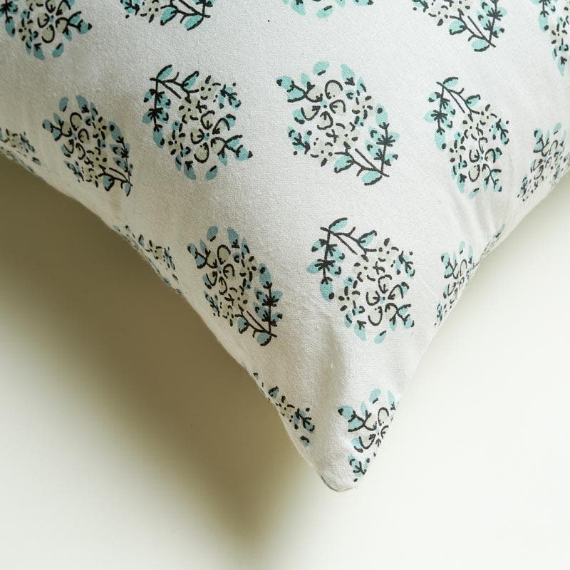 Buy Sanganeri Charm Cushion Cover (Teal) - Set Of Five Cushion Cover Sets from Vaaree