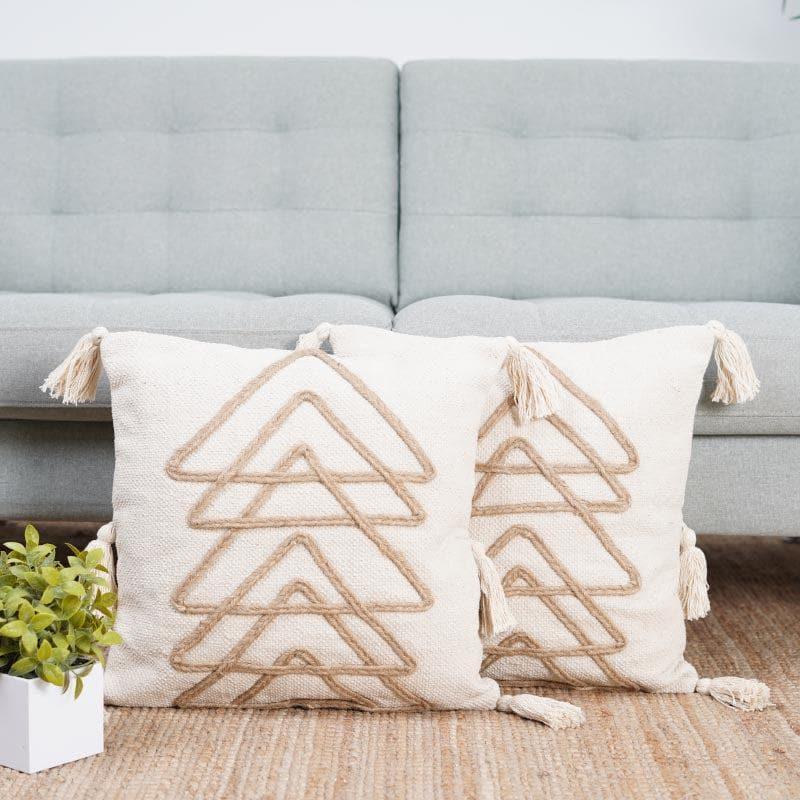 Buy The Right Triangles Cushion Cover - Set Of Two Cushion Cover Sets from Vaaree