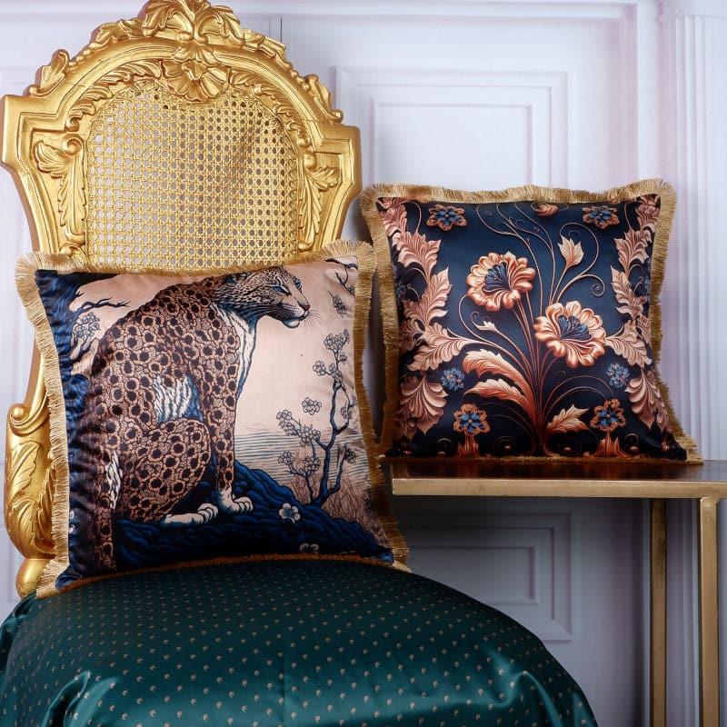 Buy Tiger Bloom Cushion Cover - Set Of Two Cushion Cover Sets from Vaaree