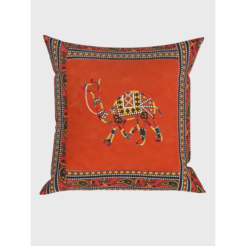 Cushion Cover Sets - Traditional Camel Cushion Cover (Orange) - Set Of Five